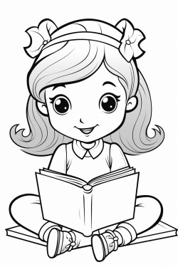 a girl read a book