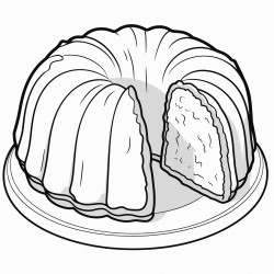 bundt cake with a piece removed