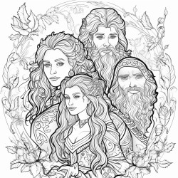 gnrer un coloriage magique avec les mots  mother daughter son father grandmother grandfather this is these are