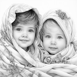 babies wrapped in blankets