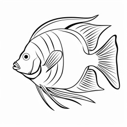 angelfish that swim with fins so bright gliding through the ocean light