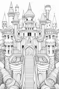 bouncy castle with magical theme