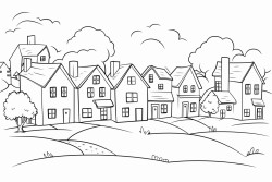 village with houses