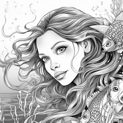 mermaid in an underwater setting