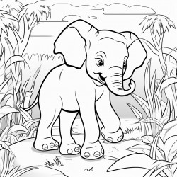 elephant in the jungle