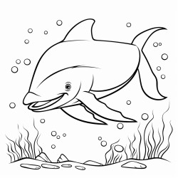 simple whale under the water