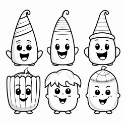 7candy corn characters