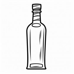 bottle of vodka on a leg