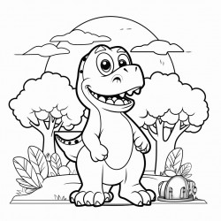 dinosaur in park