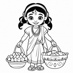 an indian little girl who is working in marketing