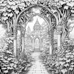 archway leading to a garden