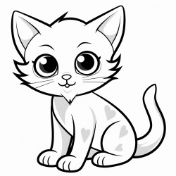 a simple cat with bog beautiful eyes