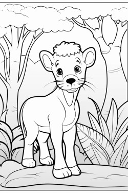 hi simple animals to color in