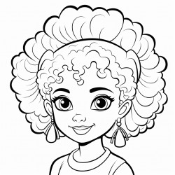 black girl with another puffs