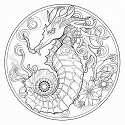 mandala sea horse