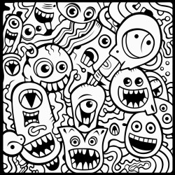 bold and easy coloring pages with bold and simple outline