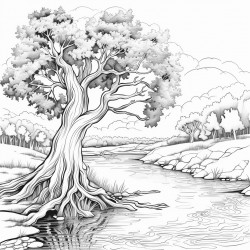 tree at river