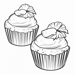 coconut cupcakes decorated with coconut pieces