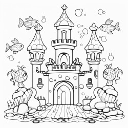 mermaids seahorses crabs castles bubbles