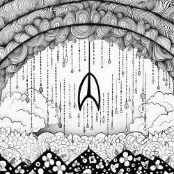different designs of peace signs raining down