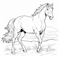 cheval qui court a proximiter dune ferme