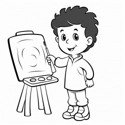 child painting
