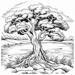 tree at river