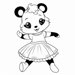a panda dancing ballet