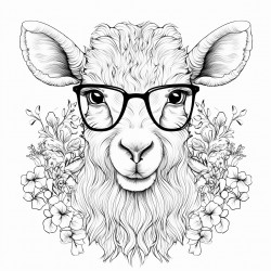 farm animals with eyeglasses