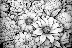 botanical flowers patterns fill sheet