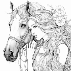 a horse and girl