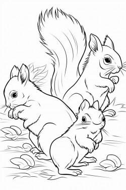 squirrels with bushy tails