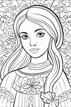 pintura la bordadora de magdalena mira mena