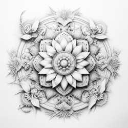 ein mandala mit einem strandbild