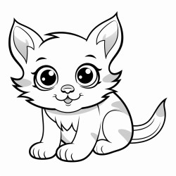 picture of cute cozy kitten laying down