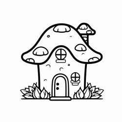 mushroom house cute