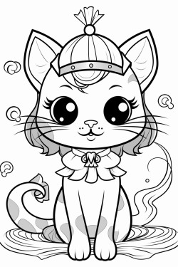 cute mermaid cat dressed up for halloween