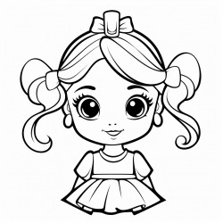 little princess with a ponytail