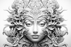 in balinese art syle a drawing of the balinese philosopy tri hita karana