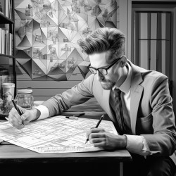 male psychology teacher puzzling over statistics