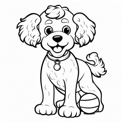 poodle with ball