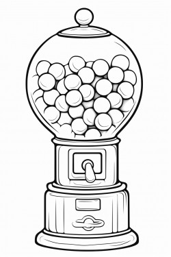 gumball machine with 50 gumballs