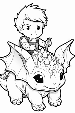 bat riding on the back or a chubby triceratops