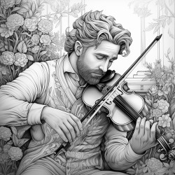 man playing the violin