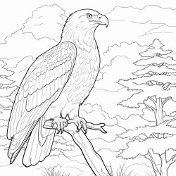 eagle and trees