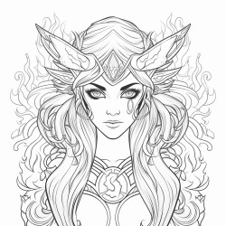 a elf girl who is fire themed