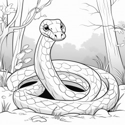 a snake in the forest