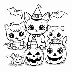 cute halloween coloring book