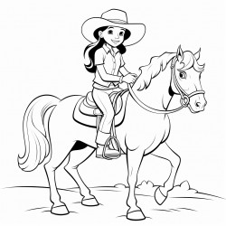 a girl riding a horse