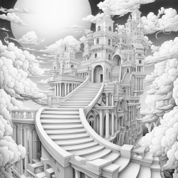 swirling stairs to the clouds